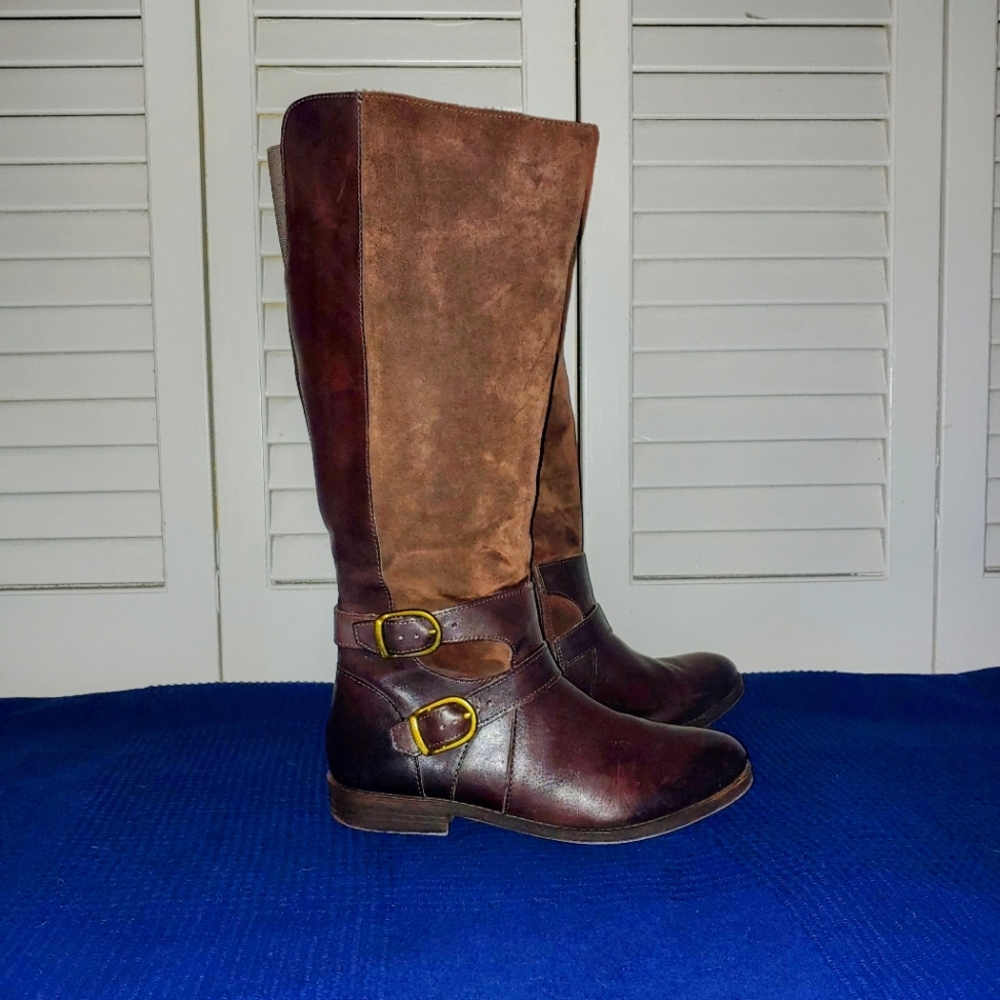 Lucky Brand Leather and Suede Boots - Size 8